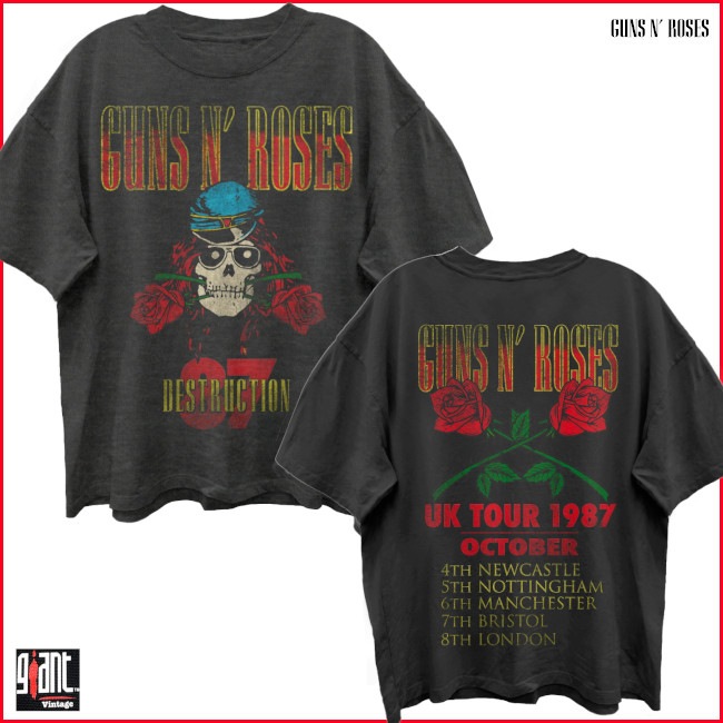 Guns N' Roses / ���󥺡�����ɡ��������� - UK 1987 TOUR T�����(������ơ����֥�å�) ��GIANT�ҤΥܥǥ���