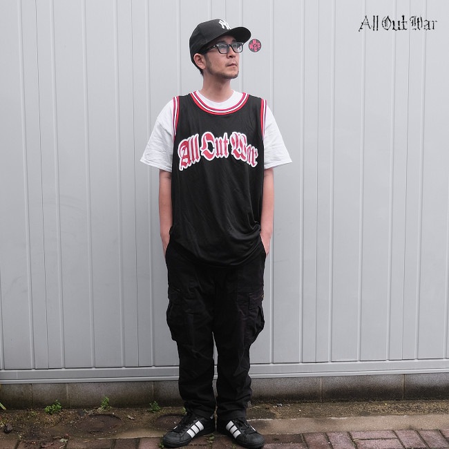 ��¨Ǽ��All Out War / �����롦�����ȡ������� - LOGO �Х������㡼����(�֥�å�)