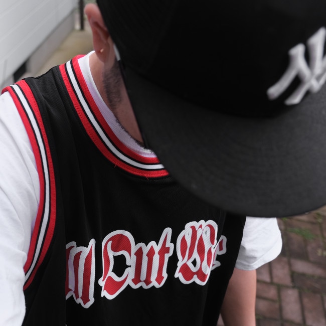 ��¨Ǽ��All Out War / �����롦�����ȡ������� - LOGO �Х������㡼����(�֥�å�)