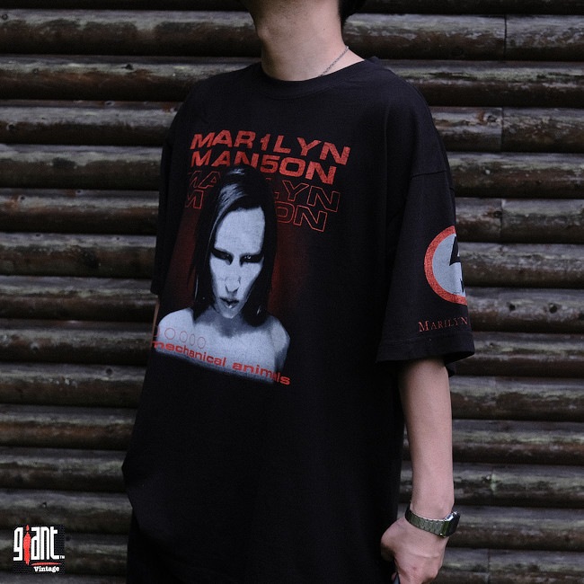��¨Ǽ��Marilyn Manson / �ޥ��󡦥ޥ󥽥� - Mechanical Animal T�����(�֥�å�)��GIANT�ҤΥܥǥ���������