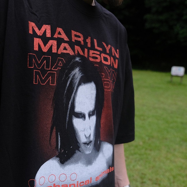��¨Ǽ��Marilyn Manson / �ޥ��󡦥ޥ󥽥� - Mechanical Animal T�����(�֥�å�)��GIANT�ҤΥܥǥ���������