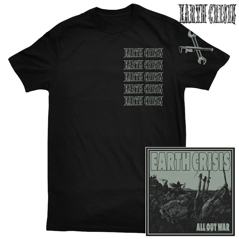 EARTH CRISIS /アース・クライシス - ALL OUT WAR Tシャツ(ブラック