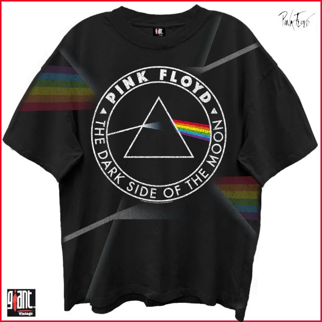 90s Ｌサイズ　袖プリPINK FLOYD ブラック Tシャツ ピンクフロイド Pink Floyd / ピンク・フロイド - DARK SIDE OF THE MOON Tシャツ