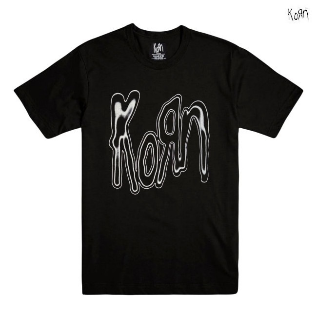 KORN /コーン - Metallic Logo Tシャツ(ブラック) | バンド名