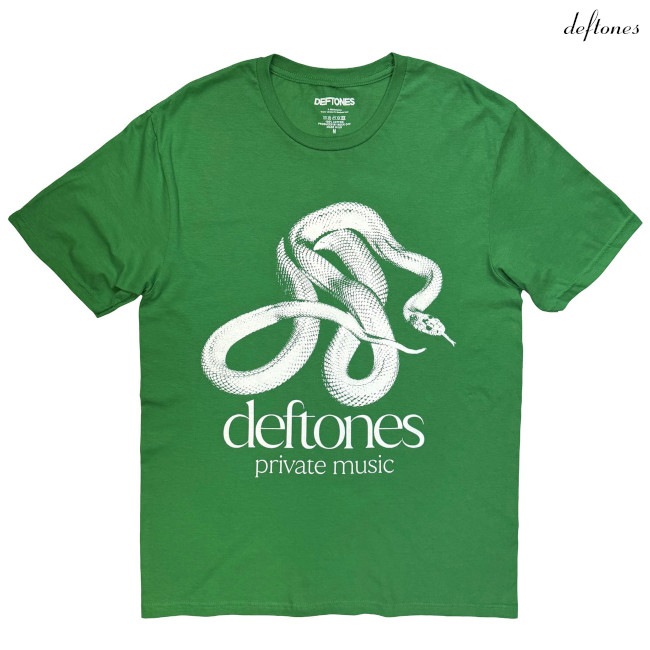 Deftones / デフトーンズ - Private Music Mono Tシャツ (グリーン