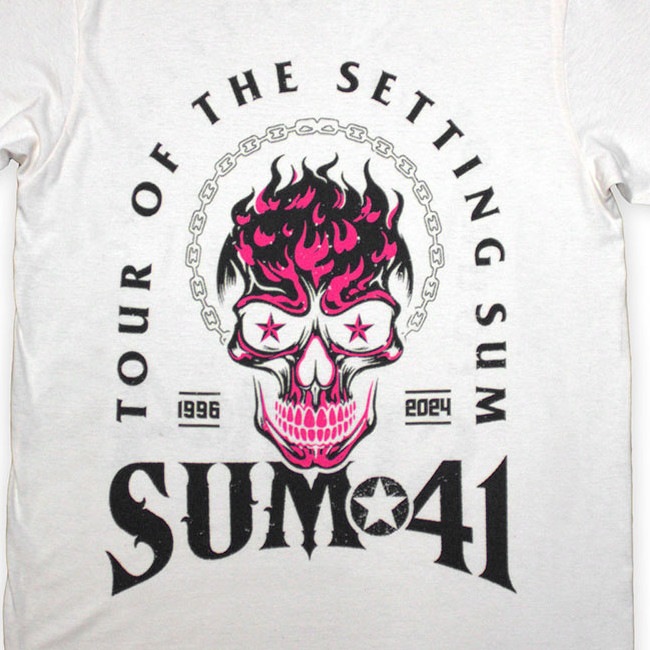 SUM 41 / ���ࡦ�ե����ƥ������ - 24 Pink Skull T����� (�ۥ磻��)
