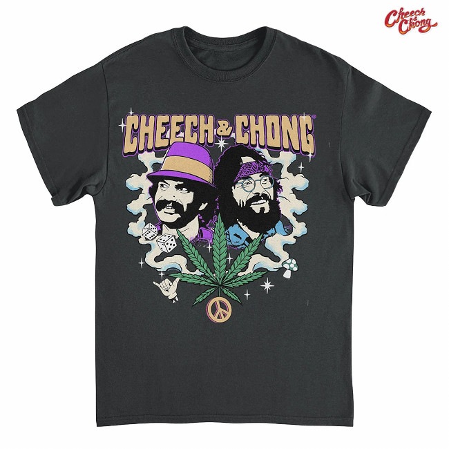 Cheech & Chong / ����������ɥ���� - Duo Portrait Dice Peace Leaf T����� (�֥�å�)