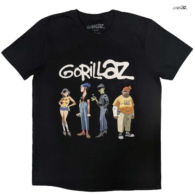 Gorillaz / ����饺 - SPRAY LOGO GROUP T�����(�֥�å�)