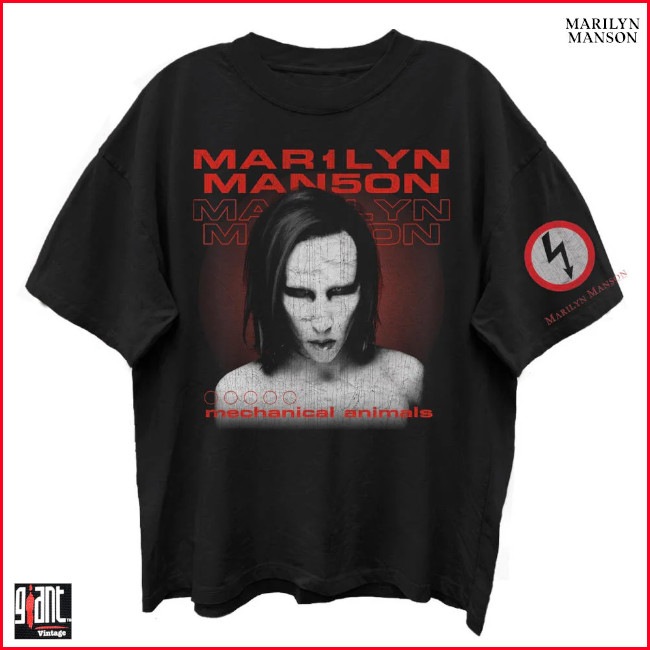 Marilyn Manson / �ޥ��󡦥ޥ󥽥� - Mechanical Animal T�����(�֥�å�)��GIANT�ҤΥܥǥ���