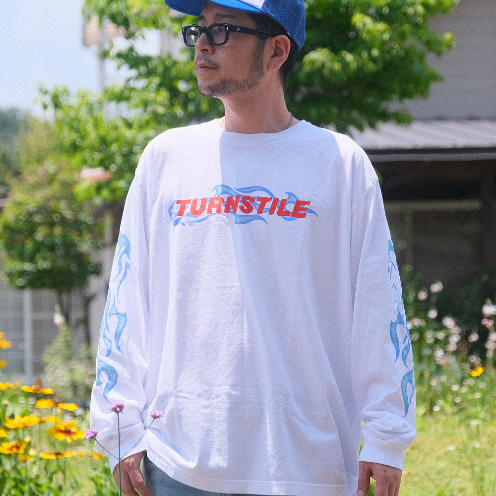 即納】Turnstile / ターンスタイル - Flame ロングスリーブシャツ