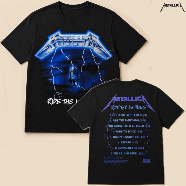Metallica / �᥿�ꥫ - Ride The Lightning Tracks T����� (�֥�å�)