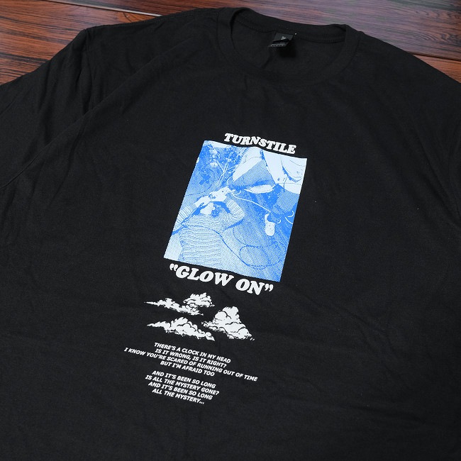 ��¨Ǽ��Turnstile / �����󥹥����� - Floor Shot Glow T����� (�֥�å�)