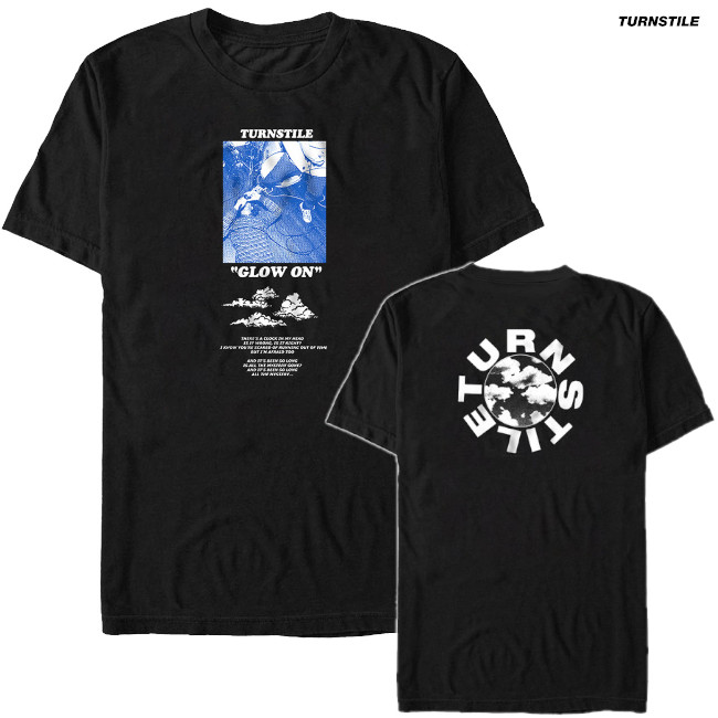 ��¨Ǽ��Turnstile / �����󥹥����� - Floor Shot Glow T����� (�֥�å�)