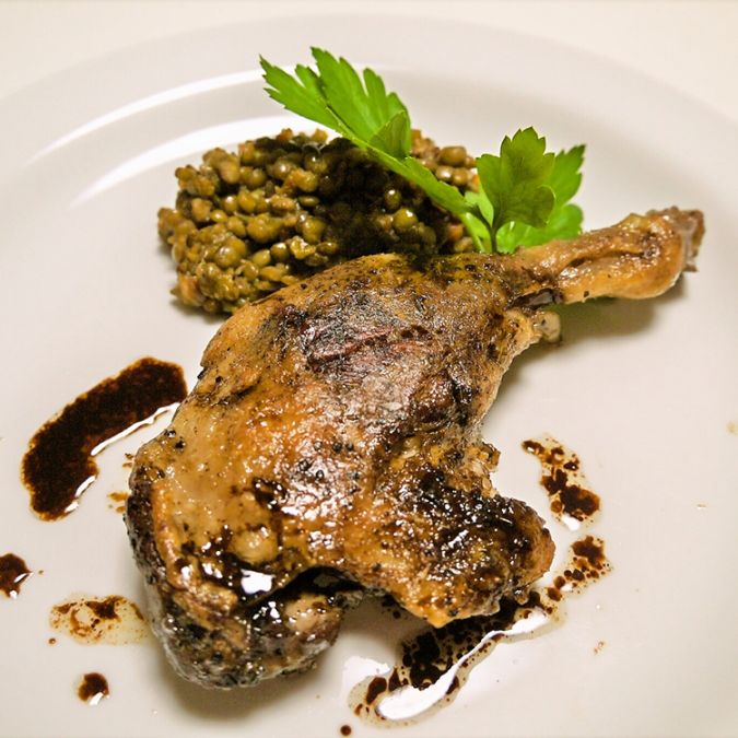 フランス産バルバリー合鴨のコンフィ レンズ豆の煮込み添えLサイズ（約２人前） ミールキット 時短 料理 無添加