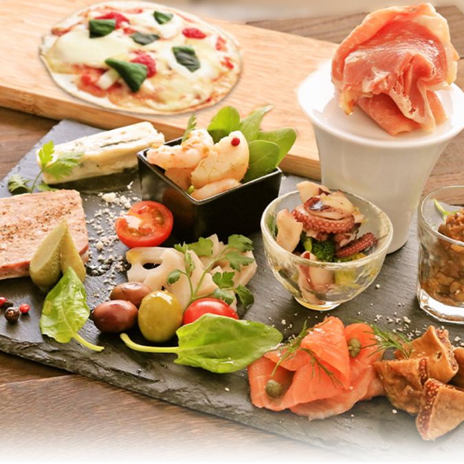 前菜盛り合わせセット ピザ マルゲリータ 18cm 