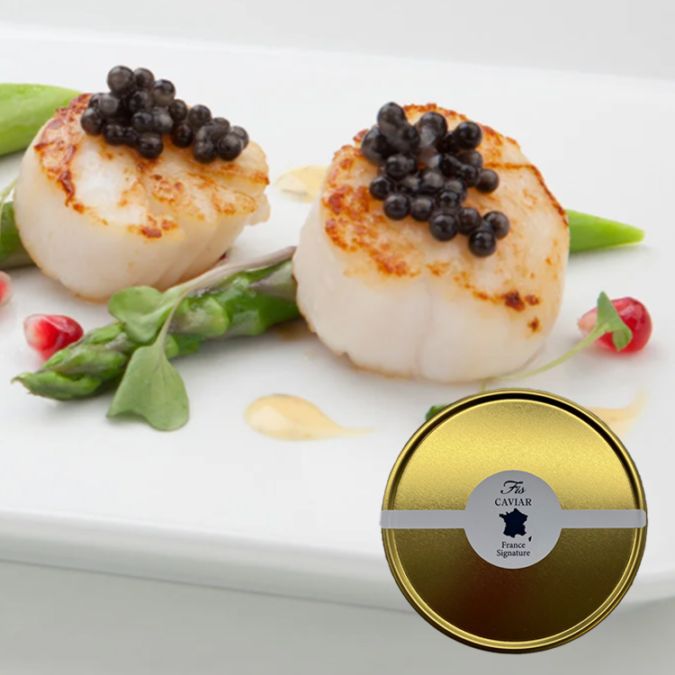 フランス産フレッシュキャビア シグネチャー 500g缶 オープナー シェルスプーン付