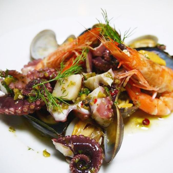 海の幸のマリネ エビ タコ ムール貝