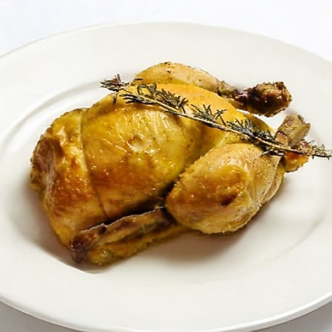 フランス産 雛鳥のロースト 木の子のリゾット詰め