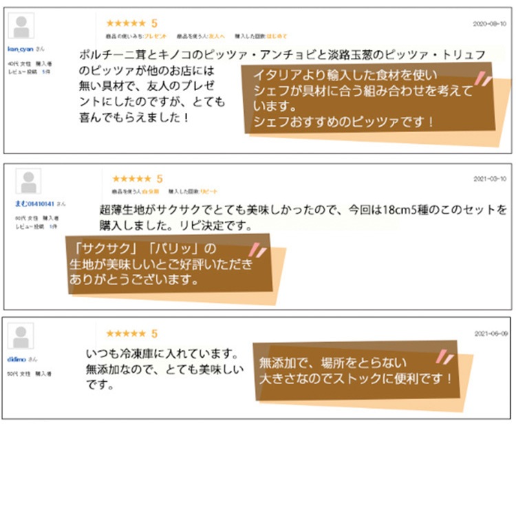 本格ピザ 12種類から選べるお得な5枚セット 18cm