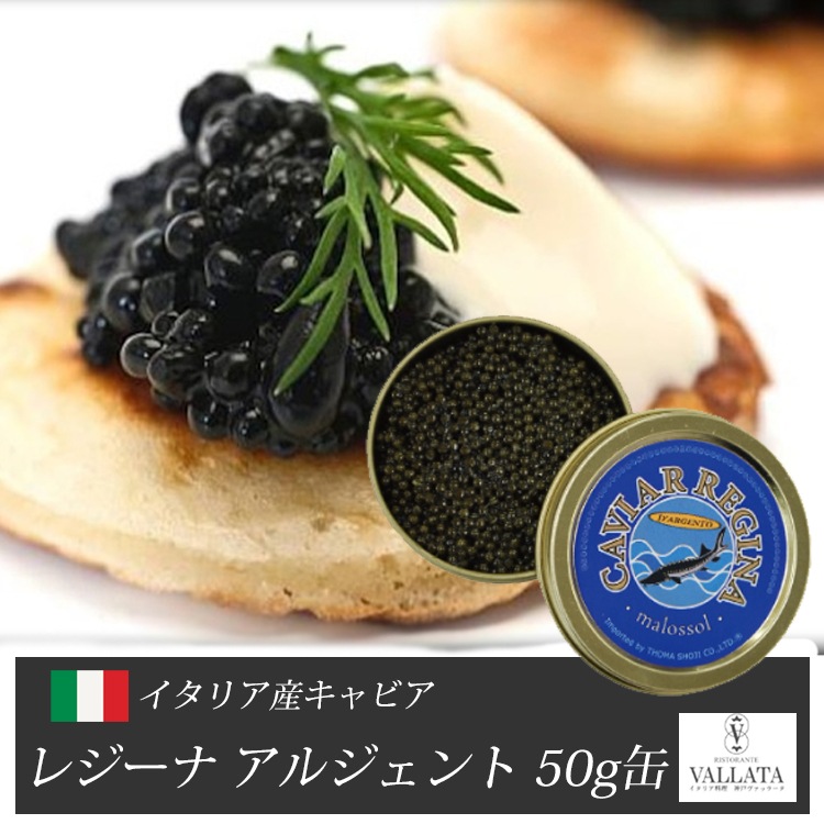 イタリア産 キャビア レジーナ アルジェント 50g缶