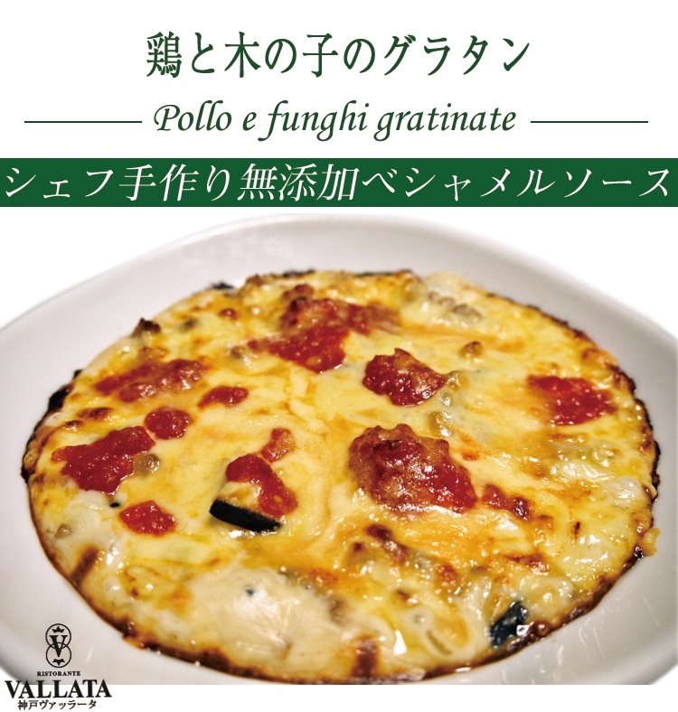 鶏と木の子のグラタン