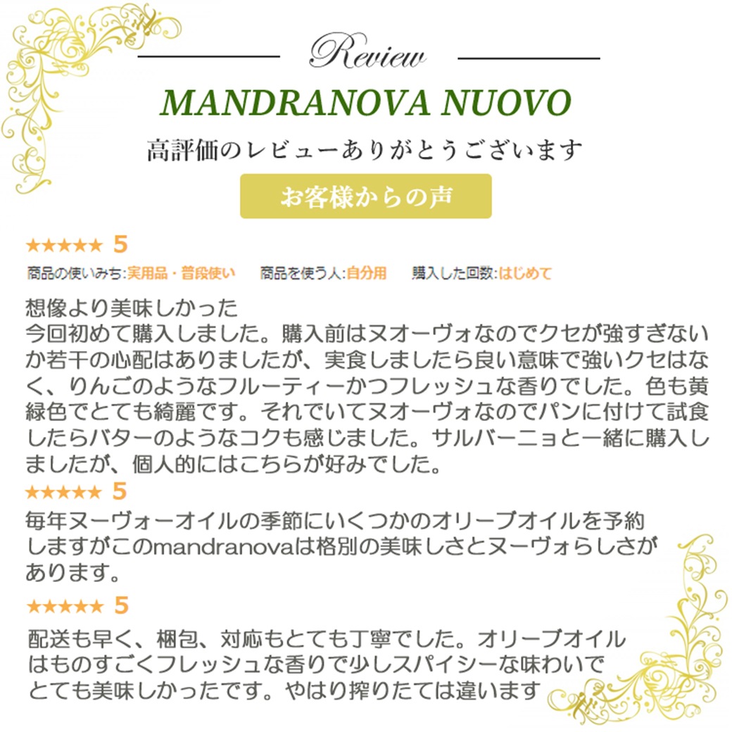 2024年度入荷 ヌオーボオイル マンドラノーバ 500ml缶