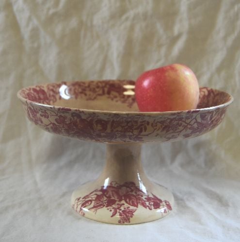 19世紀 ボルドー窯 鳥の飛び散る素敵に枯れたコンポチエ 美品