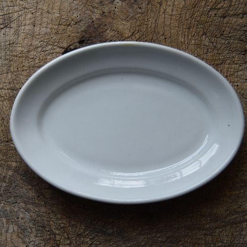 サルグミンヌ窯 白釉ビストロ楕円皿（20.5㎝）超美品 | 陶磁器（20世紀