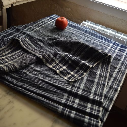 19世紀 フランス　アルザス　ケルシュ　リネン　インディゴ　クロス 19世紀 フランス アルザス ケルシュ リネン インディゴ クロス gallery