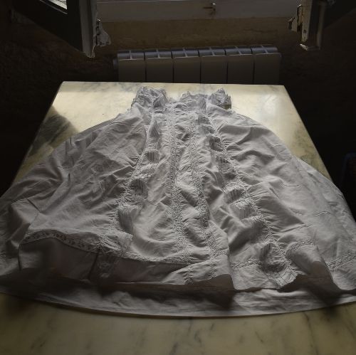 テディベアやドールにも・・・1900年頃 レース＆手縫い コミニオン洗礼