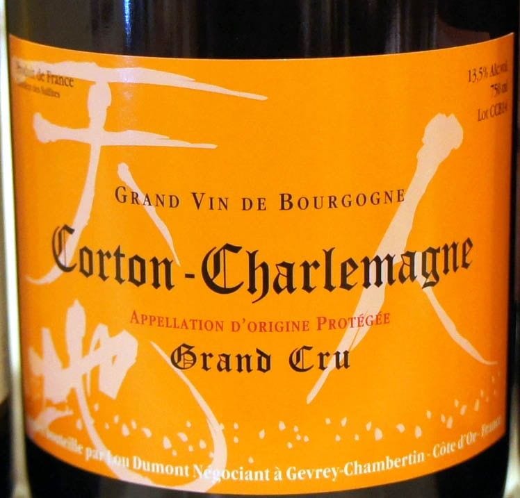 2018コルトン・シャルルマーニュ ルー・デュモン 「天地人