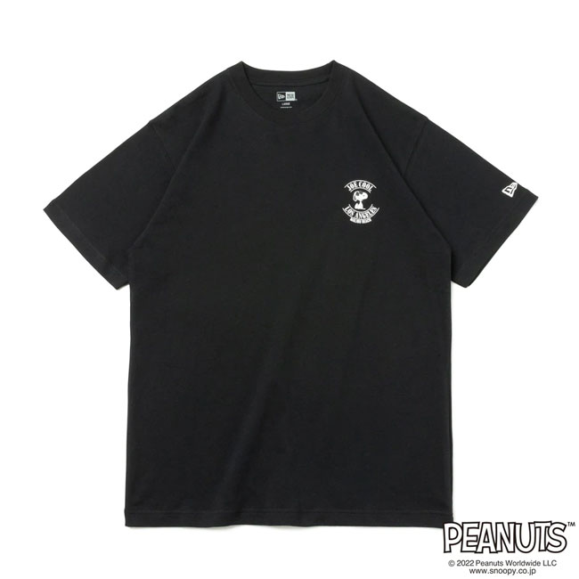 NEW ERA（ニューエラ） 半袖 コットン Tシャツ Peanuts LOS ANGELES ジョー・クール レギュラーフィット ブラック 13073267