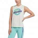 Reebok（リーボック） LesMills グラフィック マッスル タンク トップ / ホワイト HN6029