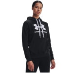UNDER ARMOUR（アンダーアーマー）ライバルフリース ロゴフーディー Black / White / White 1356318-001|UNDER ARMOUR（アンダーアーマー）