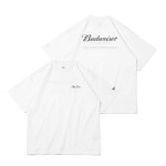 NEW ERA（ニューエラ） 半袖 オーバーサイズド コットン Tシャツ Budweiser バドワイザー ホワイト 13526841|NEW ERA（ニューエラ）