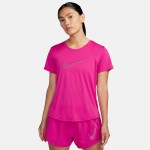 NIKE（ナイキ）Dri-FIT スウッシュ ウィメンズ ショートスリーブ ランニングトップ ファイアベリー/ファイアベリー