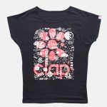 CLAP クラップ フィットネスウェア Sticker Dolman ステッカードルマン ブラック|CLAP（クラップ）