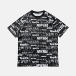 NEW ERA ニューエラ 半袖 テック Tシャツ Text All Over ブラック Performance Apparel 14121964