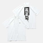 NEW ERA ニューエラ 半袖 ハーフジップ パフォーマンス ミッドネック Tシャツ Rear Vertical Logo ホワイト Performance Apparel 14121969|NEW