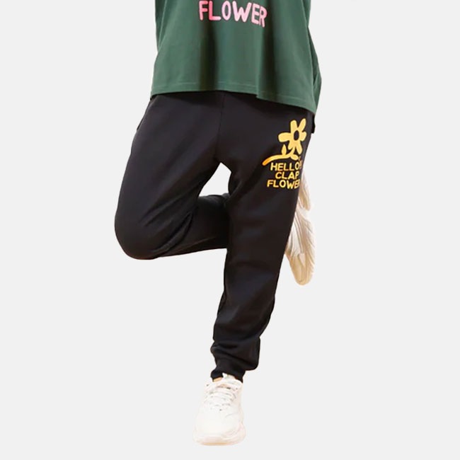 在庫一掃セール CLAP クラップ フラワードライスウェットパンツ SP24007