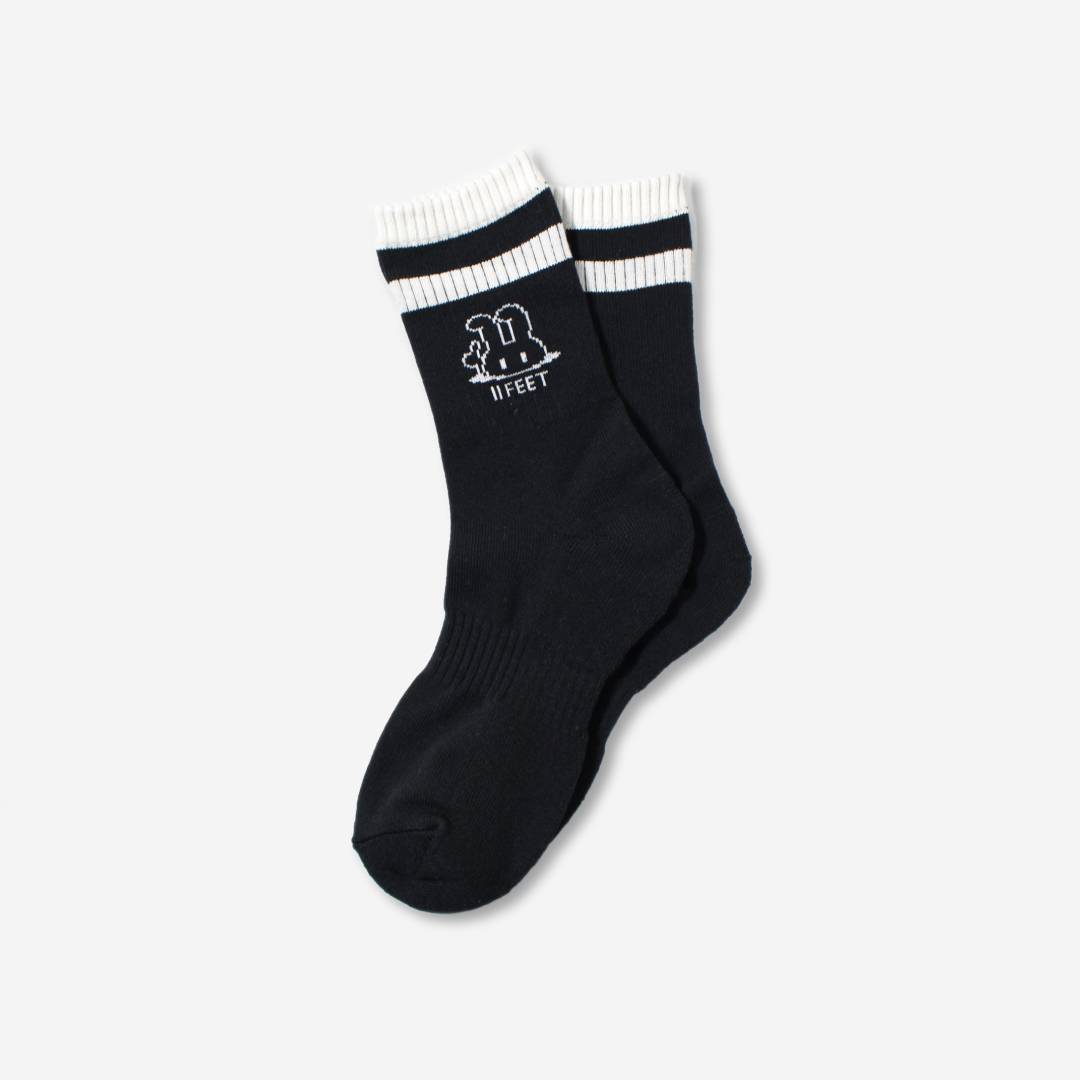 メンズ ミドルソックス ブラック