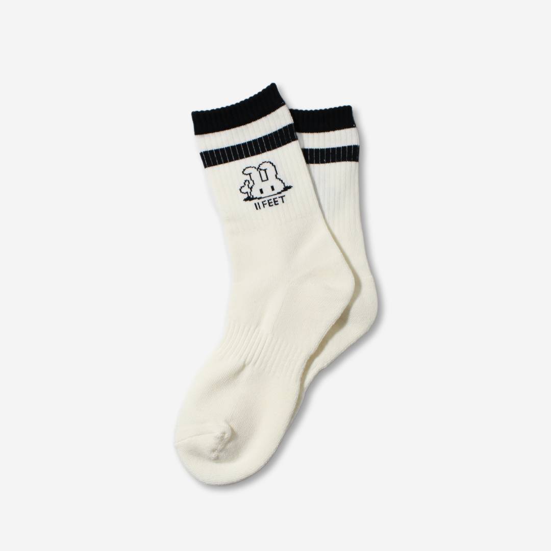 メンズ ミドルソックス ホワイト