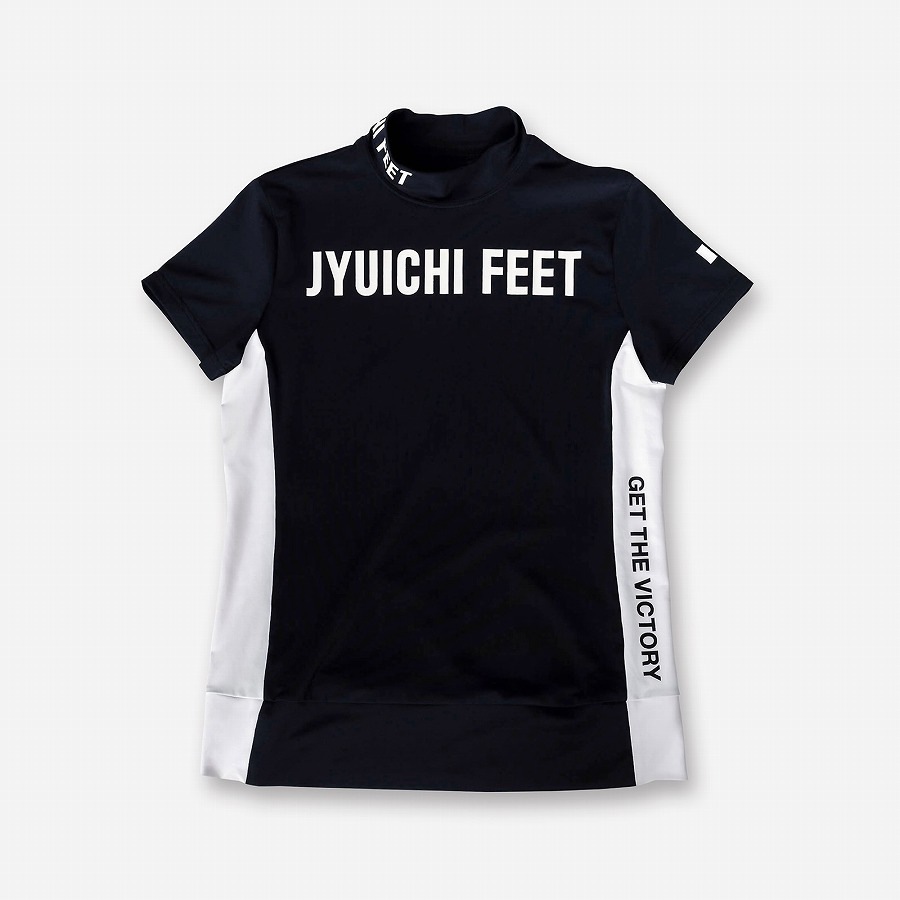 デヴァローゴルフ　モックネックシャツ　サイズM 新品 V12（ヴィ・トゥエルヴ） ゴルフ モックネック長袖シャツ モノクロ