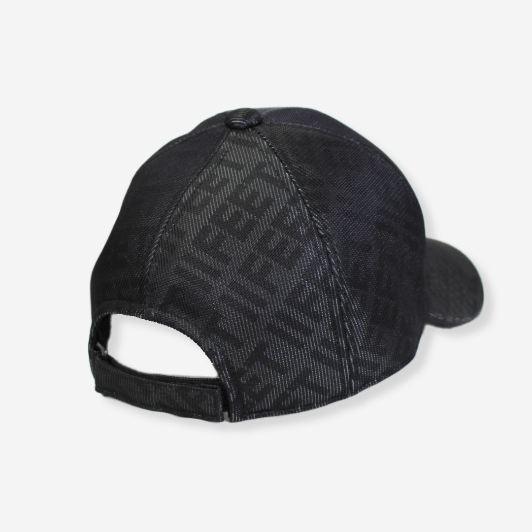 ロゴ　グラフィックキャップ　ブラック