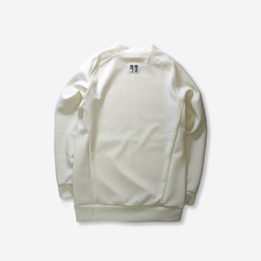 ユニセックス　モックネックトレーナー　＃02　ホワイト