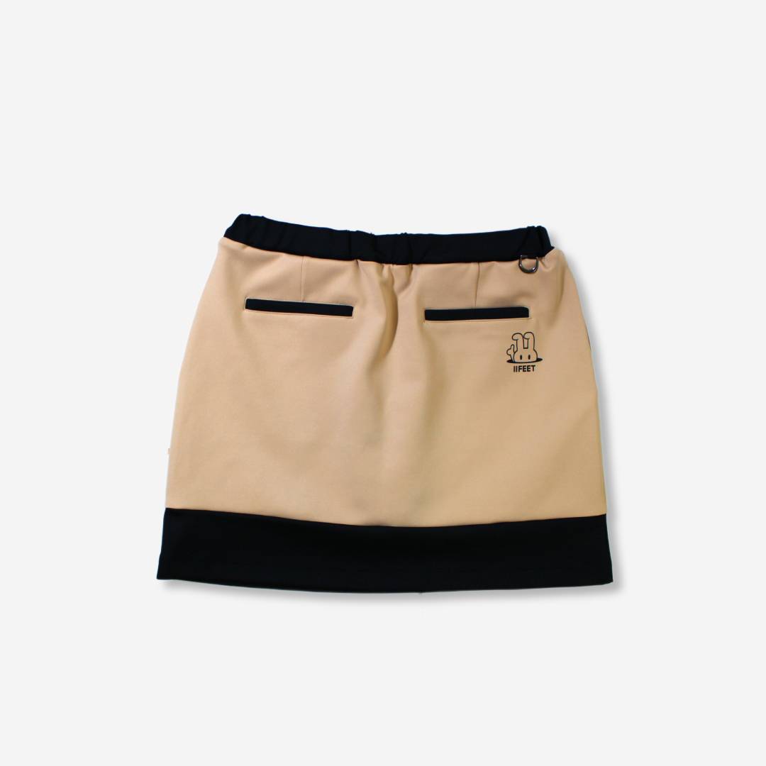 スカート ベージュ&ブラック