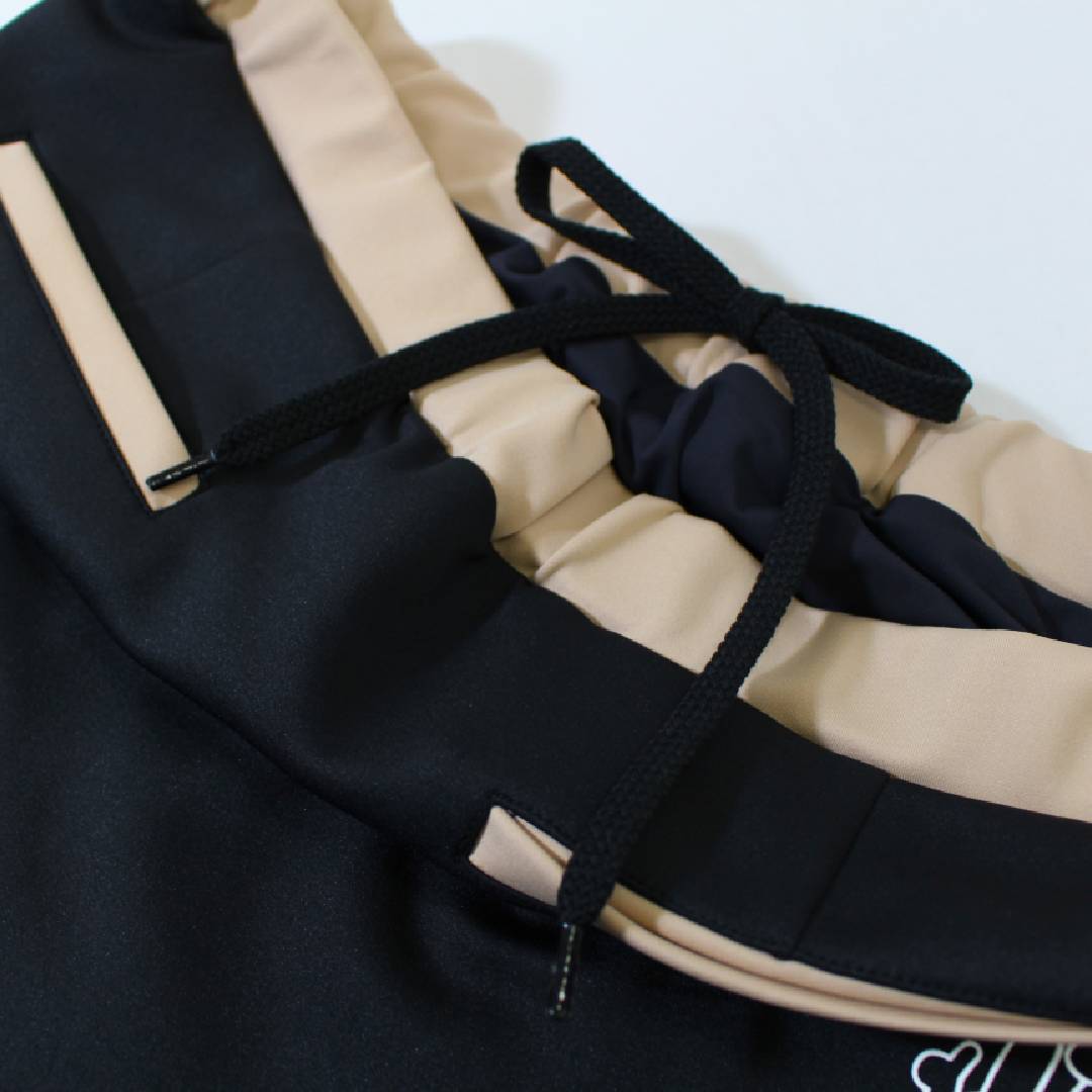 スカート ベージュ&ブラック