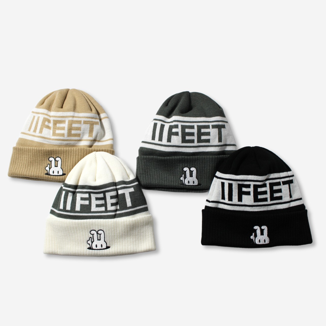 ニットキャップ　ベージュ