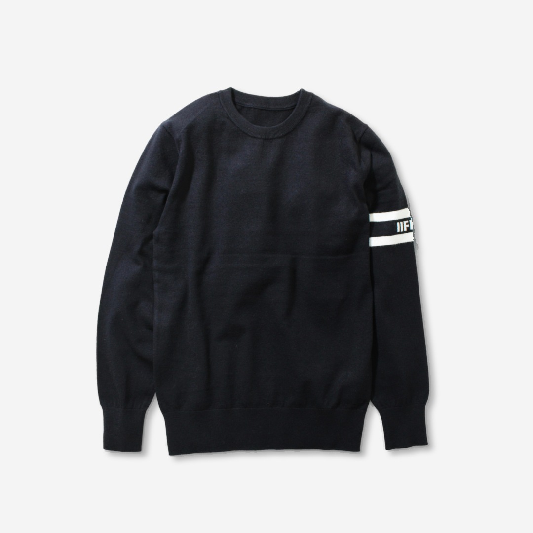 クルーネックセーター　ブラック