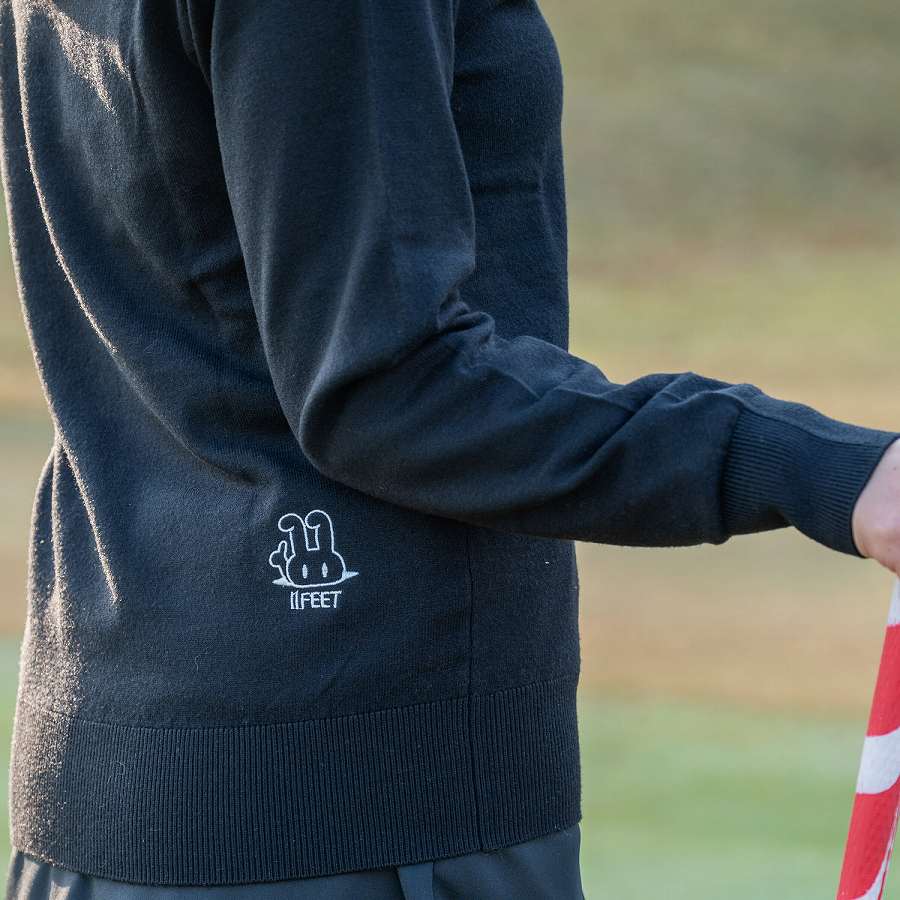 クルーネックセーター　ブラック